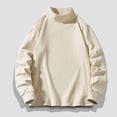 thumbnail image 2 of Timegard Fall Tops for Men High Neck Thermal Underwear Solid Color Comfy Pullover Casual Long Sleeve Tops, 2 of 7