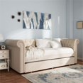 thumbnail image 2 of Baxton Studio Mabelle Fabric Daybed with Trundle in Light Beige, 2 of 8