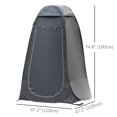 thumbnail image 3 of Outsunny Tente de Douche Pop-Up, Cabine d'Habillage Extérieure, Noir, 3 of 10