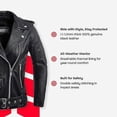 thumbnail image 2 of Veste de Moto en Cuir pour Femmes (Brando), 2 of 5