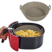 Dvkptbk Silicone Air Fryer Liners Reusable, Airfryer Liners Round Easy Cleaning Air Fryer Silicone Liners Basket Air Fryer Accessories for Baking Cooking