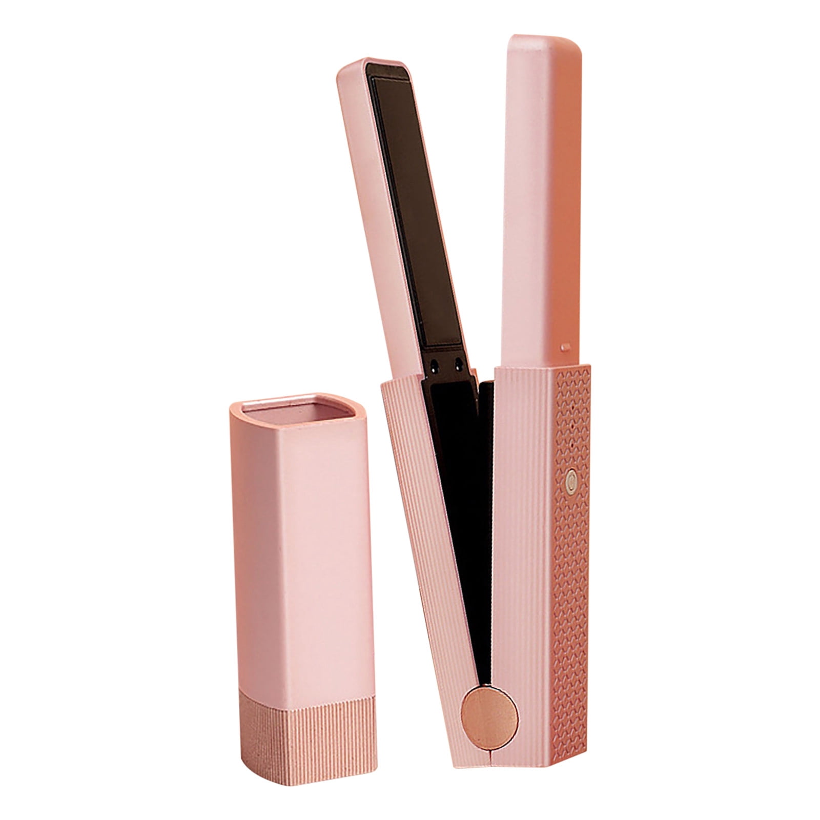KITTEHIGM Hair Straightening Comb Curling Iron Mini USB Wireless Splint Curling Purpose Straight Splint Portable Hair Straightener Fringe Curler Today 'S #77