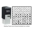thumbnail image 1 of Printtoo Personalized Wedding Theme Icons Rubber Stamp Self Inking Stamper 24 mm-Violet, 1 of 7