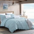 thumbnail image 3 of Swift Home Moselle Ensemble housse de couette texturée 100 % coton, Grand lit, Rose, 3 of 5