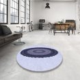 thumbnail image 4 of Ahgly Company Tapis d'Intérieur Lavables en Machine Bleu Lavande Transitionnel, 8' Carré, 4 of 7