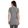 thumbnail image 4 of Inkmeso Long Length Notch Neck Top For Women Basic Cotton Tee Shirt w/ Pocket Patch Legging Top, 4 of 7