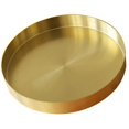 thumbnail image 1 of 2Pcs Round Gold Tray,Metal Decorative Tray Makeup Tray Organizer for Vanity,Matte Brass Finish, 4.9 Inch & 7.9 Inch, 1 of 4