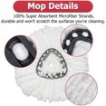 thumbnail image 4 of SURJDE Spin Mop Replacement Head-4 Pack EasyWring Mop Refills with Base Compatible with Vileda Triangle Spin Mop, Microfiber Mop Replace Head Easy Cleaning Floor Head Mop for Floor Cleaning, 4 of 7