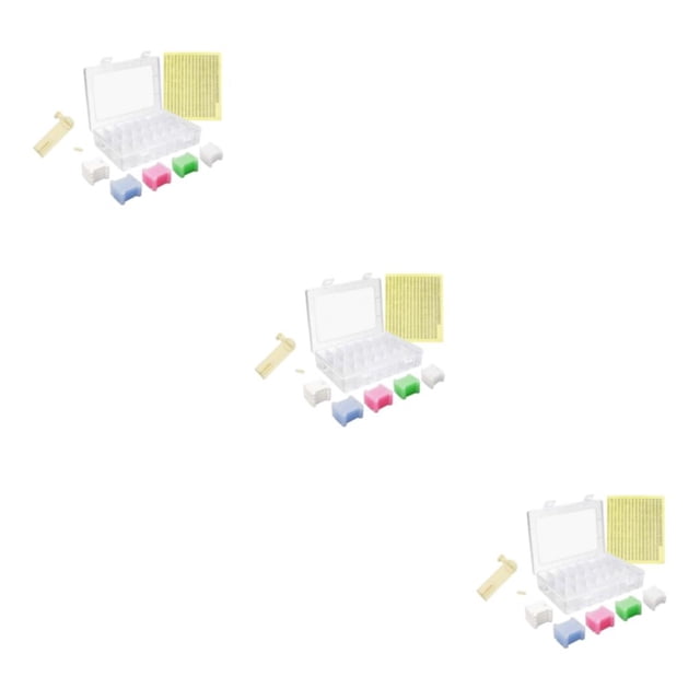 Maytalsory Easy Organization DIY Fashion Stitch Embroidery Kit 2436 Grids And Large Capacity Durability Box+Winder+300Bobbin 3Set