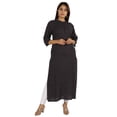 thumbnail image 4 of Moomaya Kurti Ethnique Indienne Imprimée pour Femmes, Col Mandarin, Longue Kurta Droite avec Poches, 4 of 8