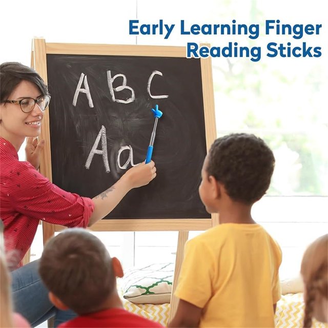 Pointeur Télescopique pour Enseignants, Pointeur Manuel Extensible, Mini Pointeur Rétractable pour Classe, École Primaire, Maternelle, Fournitures de Classe Vert