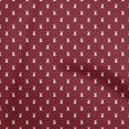 thumbnail image 1 of oneOone Polyester Spandex Maroon Fabric Rabbit Quilting Supplies Print Sewing Fabric By The Yard 56 Inch Wide, 1 of 5