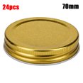 thumbnail image 2 of CAROOTU 12/24pcs Splits-Type Lids Sealing Storage Solid Caps for Regular/Wide Mouth Mason Jar, 2 of 6