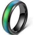 thumbnail image 1 of ORUYROP 4mm Stainless Steel Temperature Sensative Color Changing Wedding Band Mood Ring, 1 of 2