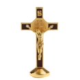 thumbnail image 1 of Cross Crucifix Metal JESUS Catholic Statue Figurine Religious Home, 1 of 6