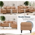 thumbnail image 2 of Walsunny Canapé Sectionnel Convertible Réversible de 73,6 Pouces, Canapé-Lit Sectionnel en L 3 Places avec Méridienne Réversible pour Petit Espace, Brun, 2 of 7