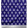 thumbnail image 1 of Soimoi Georgette Viscose Fabric Floral Block Print Fabric by The Yard 42 Inch Wide, 1 of 3