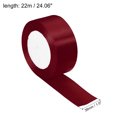 thumbnail image 2 of Unique Bargains 1.5 Inch Wide 24 Yards Satin Ribbon, Double Face Solid Crafts Roll for Party Home DIY Wrapping Decoration, Wine Red, 2 of 6