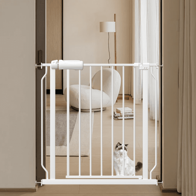 24-29" Narrow Pet Gate for Doorway, Pressure-Mounted Dog Gate
