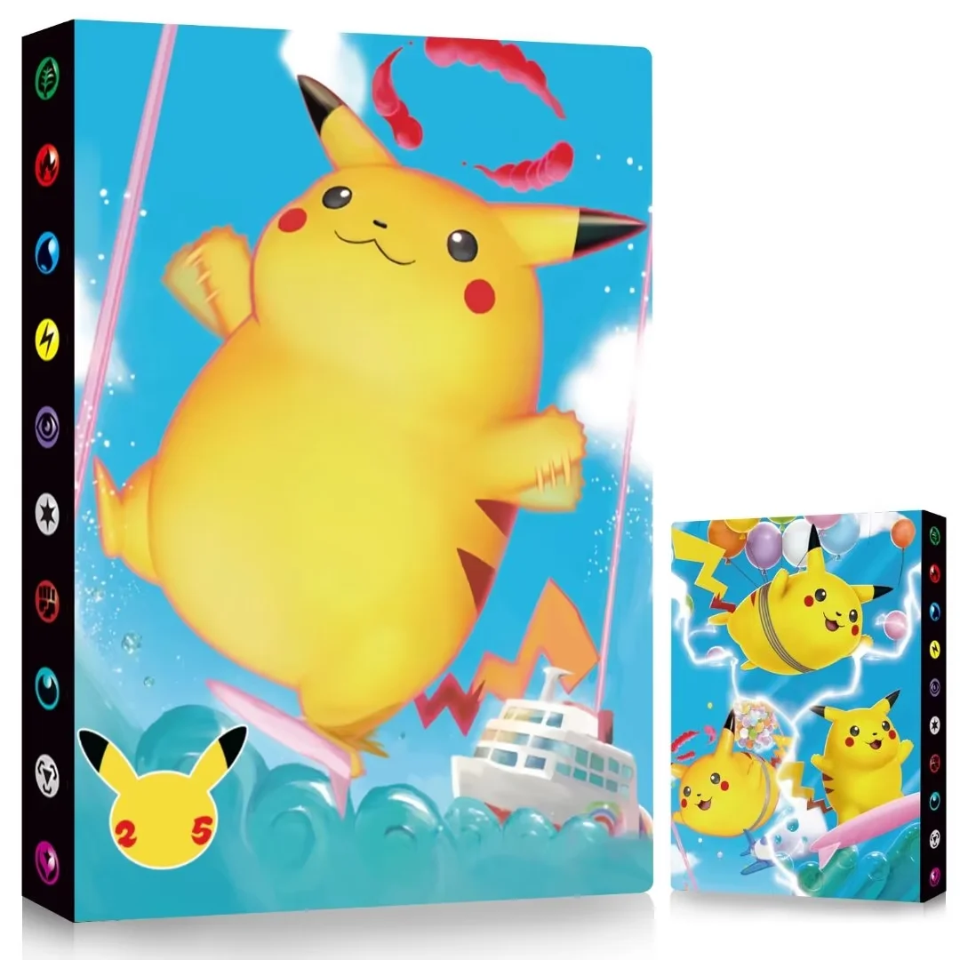 Classeur d'Album de Cartes à Collectionner, Chemise de Protection Album de Cartes de Collection, 4 Pochettes avec 30 Pages Capacité de 240 Cartes à Collectionner, Cadeau pour Enfants (CK9)
