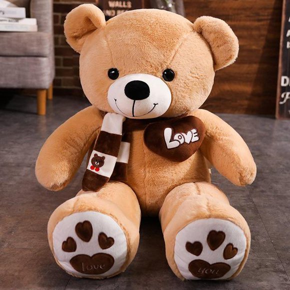 4 Couleurs Ourson Kangcangshu de Qualité avec Foulard Animaux en Peluche Jouets en Peluche Oreiller Cadeau d'Anniversaire pour Bébé