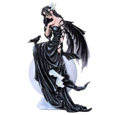 Pacific Giftware Dark Skies Raven Fey Goth Figurine de Collection Nene Thomas Inspiration Artistique sous Licence 11 Pouces de Haut