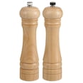 thumbnail image 2 of Trudeau 8" Capri Natural Wood Pepper Mill & Salt Mill Set, Manual, Adjustable, Corrosion-Resistant grinder, 2 of 5