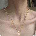thumbnail image 3 of WIFKLSIIPG Collier Initial 26 Forme Carrée Lumineuse Collier Chaîne Alphabet 26 Collier Initial Alphabet Lumineux Or pour Femmes Filles, 3 of 4