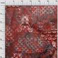 thumbnail image 3 of oneOone Popeline de Coton Rouge Tissu Abstrait Matière de Robe Tissu Imprimé Tissu au Mètre 42 Pouces de Large, 3 of 4