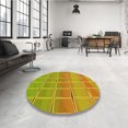 thumbnail image 4 of Ahgly Company Tapis d'Intérieur Rectangulaire de Style Transitionnel, Lavable à la Machine, Brun Doré Jaune, 2 Pieds x 4 Pieds, 4 of 7