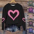 thumbnail image 1 of Yuyuzo Valentines Womens Sweatshirts Plus Size Fleece Lined Cute Heart Long Sleeve Shirts Loose Casual Pullover Tops, 1 of 6