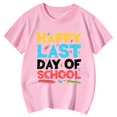 thumbnail image 4 of LUOGENLI T-Shirt pour Filles T-Shirt à Col Rond Imprimé pour Enfants T-Shirt à Manches Courtes pour Garçons et Filles Ensembles de Hauts Maxi Filles Tenues 2 Pcs Vacances 8-9 Ans, 4 of 4