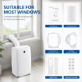 thumbnail image 3 of 14000 BTU 3-in-1 White Portable Air Conditioner, Cooling Dehumidifier AC Unit with Remote & 24H Timer, Easy Installation Window Kit for 750 Sq.Ft Bedroom Indoor Use, 3 of 6