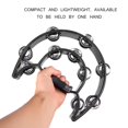 thumbnail image 2 of Tambourine Percussion Musical Instrument Hand Bell Compact Double Half Moon Drum KTV Bell for Party, 2 of 10