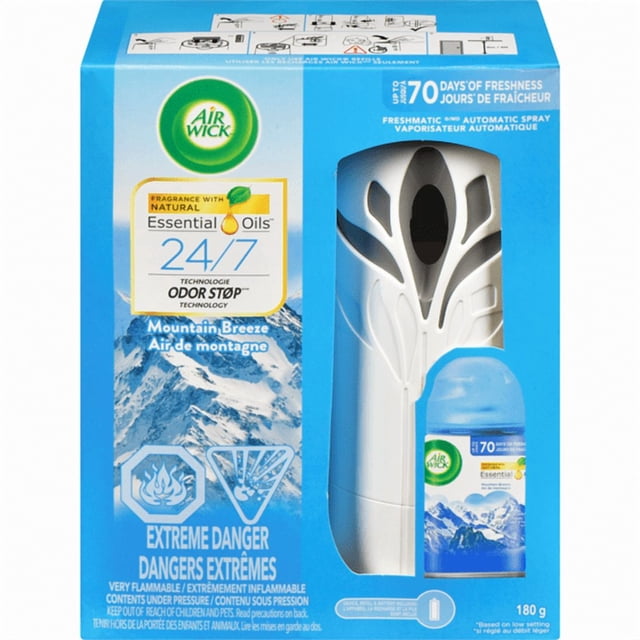 Freshmatic Air Freshener, Automatic Spray Kit, Mountain Breeze, 1 Device + 1 Refill