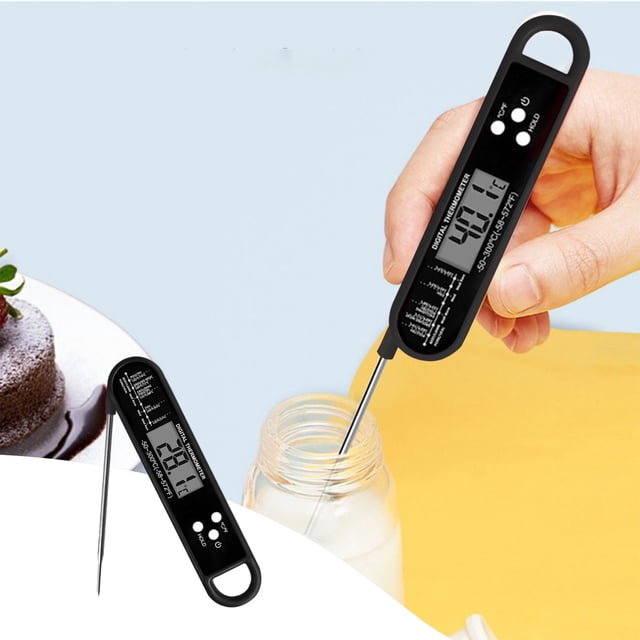 TIMIFIS The Thermometer Instant Read Meat T-Hermometer, Digital T-Hermometer with Long Probe for Kitchen, Outdoor Cooking, Bbq, Grill, Candy Apartment Essentials