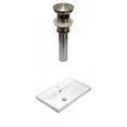 thumbnail image 1 of American Imaginations 23.86-in. W 1 Hole Ceramic Top Set In White Color - Overflow Drain Incl. AI-30664, 1 of 8