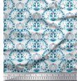 thumbnail image 1 of Soimoi Poly Georgette Fabric Floral,Fish & Deer Artistic Print Sewing Fabric Yard 52 Inch Wide, 1 of 3