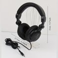 thumbnail image 2 of Studio Wired Monitor Headphones Over Ear Stereo Music Earphones Foldable & Retractable DJ Headsets, 2 of 6