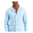 thumbnail image 1 of CLUBROOM sous-Vêtements Bleu Pâle Chemise de Nuit à Col Cranté Haut de Pyjama TTG, 1 of 2