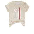 thumbnail image 2 of Hauts d'Été pour Femmes, 2024 Blouses Décontractées Chic pour l'Entraînement T-Shirts T-Shirts pour Femmes à Imprimé Baseball Col Rond Multicolore Multi Tailles Été Manches Courtes Beige, 2 of 3