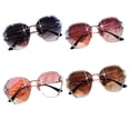 thumbnail image 4 of Becaristey Frameless Trendy Sun Glasses With Frameless For Sleek Look Scratch Resistant Good Gifts purple 1Set, 4 of 6