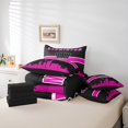 thumbnail image 4 of YST Ensemble de Douillette 7 Pcs pour Adolescentes Badminton, Rose Vif et Noir, Format Double, 4 of 4