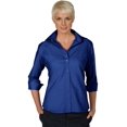 thumbnail image 1 of Edwards Garment Women's Open Neck Poplin Blouse - 3/4 Sleeve, Royal, XXXX-Large, 1 of 1