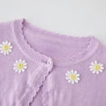 thumbnail image 4 of Girls Shrug Cardigan One-button Ruffle Open Front Cotton Knit Crop Jacket Toddler Fall Bolero Outerwear 18M-14Y (2 Years, Purple 02), 4 of 6