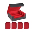 thumbnail image 2 of Bunblic 1800+Card Case Deck Box Sturdy Organizer for Basketball Cards Black Lined In Red, 2 of 8