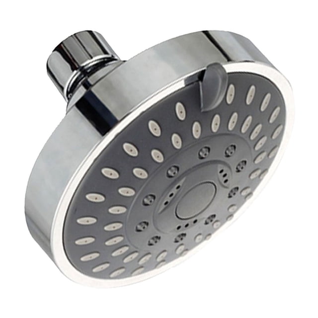 Rainfall Showerhead Round High Pressure 4 Inch Rain Shower Head ABS Adjustable Angle Bathroom Fixture for Spa Experience