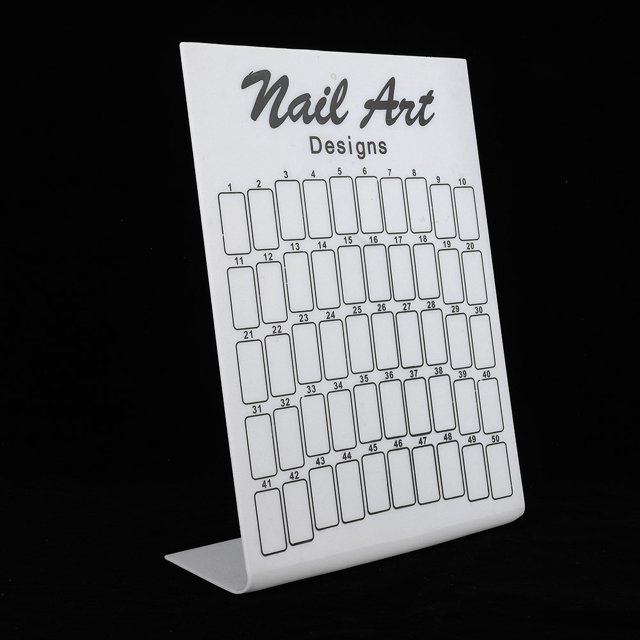 50pcs Nail Art False Tips Chart Display Board Palette Nailtips Polish Gel Color Card Nail Color Display Card Polish Color Card For Professional Or Family Use