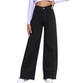 thumbnail image 1 of AherBiu Women's High Waisted Straight Leg Jeans, 1 of 7
