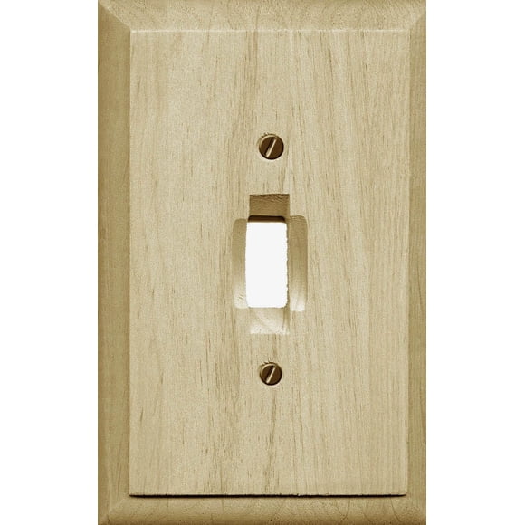 Atron Electro Industries Traditional Unfinished Wood Toggle Wall Plate